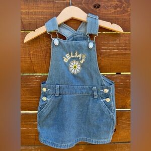 RARE Vintage Y2K dELiA*s denim jumper / skirtall / overalls 24 months